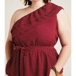 NWT Anthropologie Maeve Rita Ruffled One Shoulder